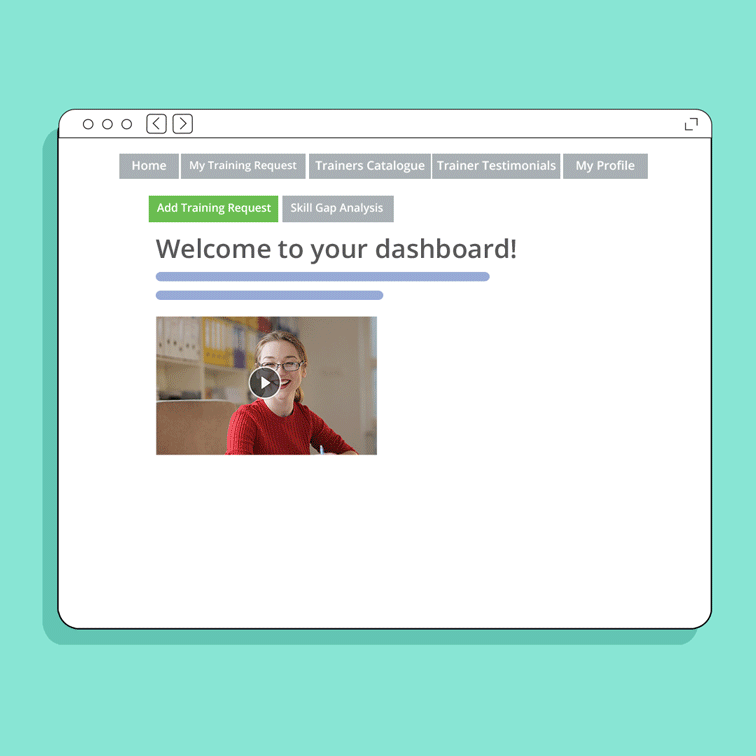 Corporate trainers dashboard